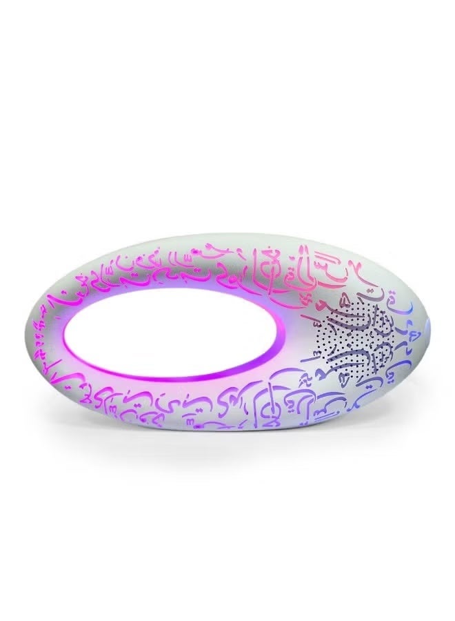 ELTRAZONE Wireless Lantern Speaker with 360° Color LED Glow, Portable Touch-Control Night Lamp for Parties, Home Relaxation, and Outdoor Fun – Silver - Image 1